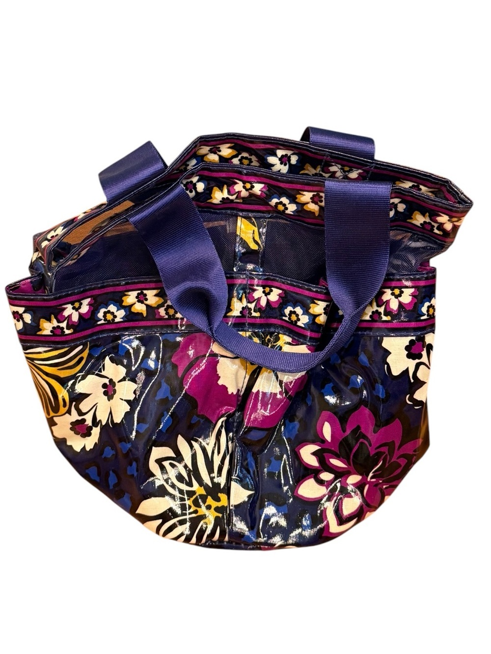 Vera Bradley African Violet Shower Caddy Tote Mesh Bottom NWOT Dorm College